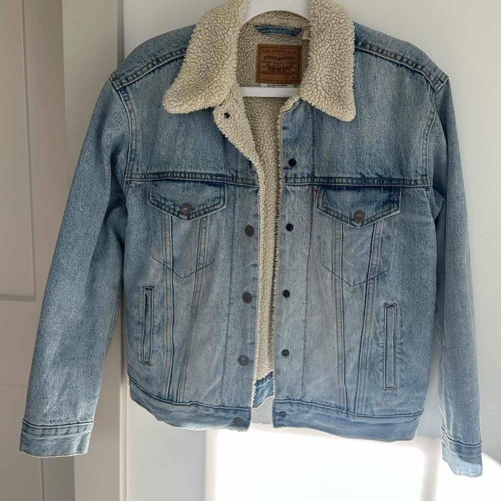 Levis Ex-Boyfriend Faux Shearling Lined Denim Jacket